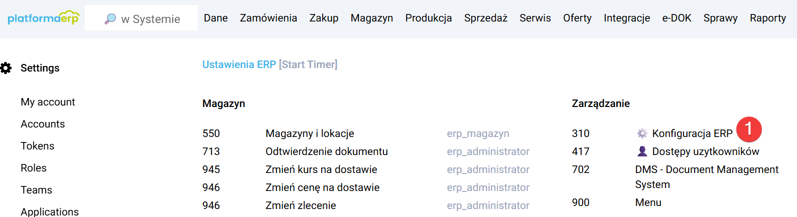 platformaERP - KSeF - proces wprowadzenia tokenu