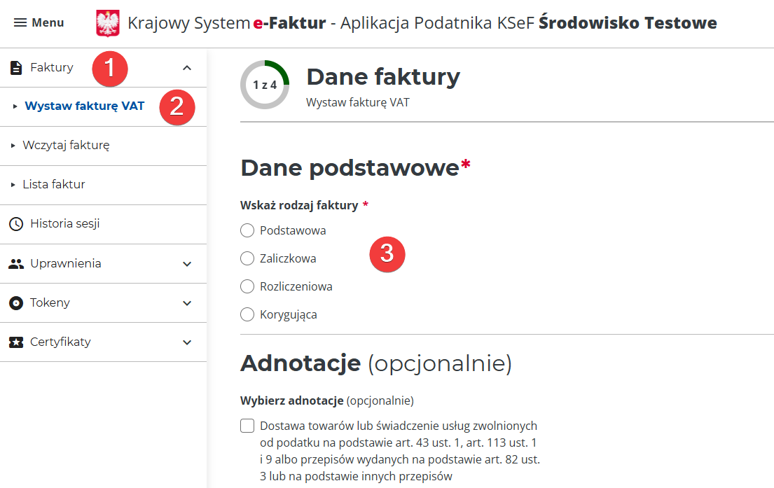 platformaERP - sytuacja awaryjna - wystawienie faktury VAT w KSeF