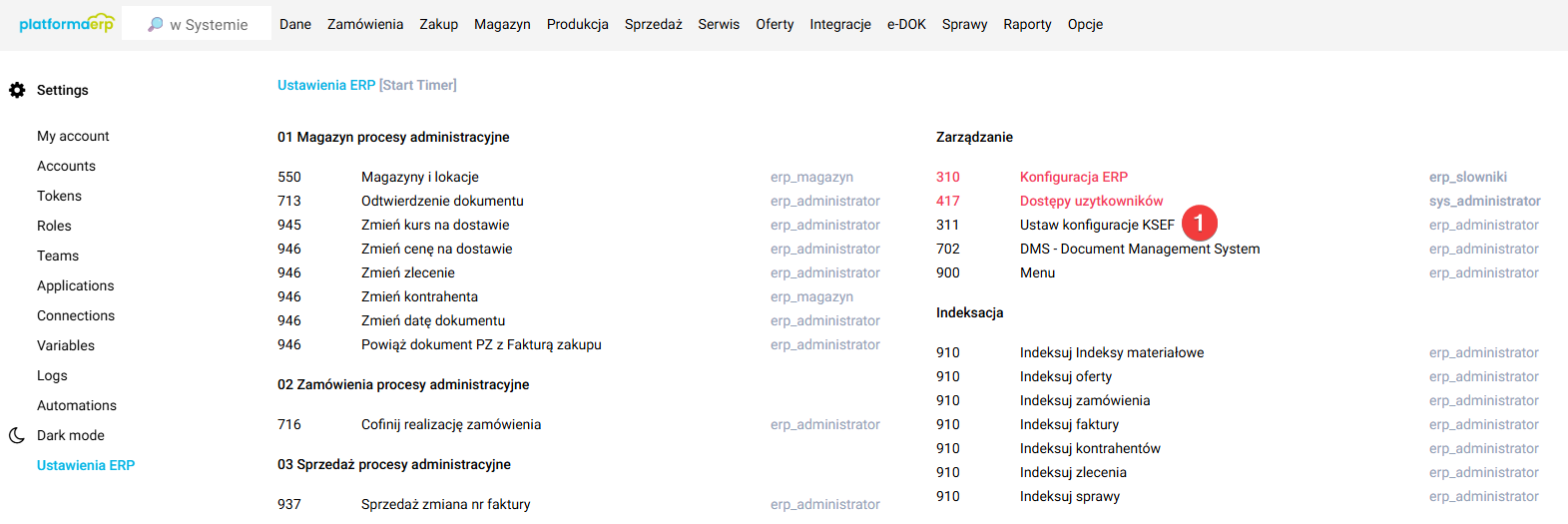 platformaERP - KSeF - proces wprowadzenia tokenu