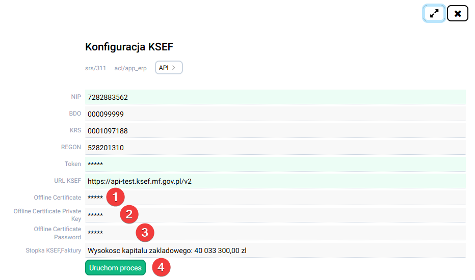 platformaERP - KSeF - proces wprowadzenia certyfikatu